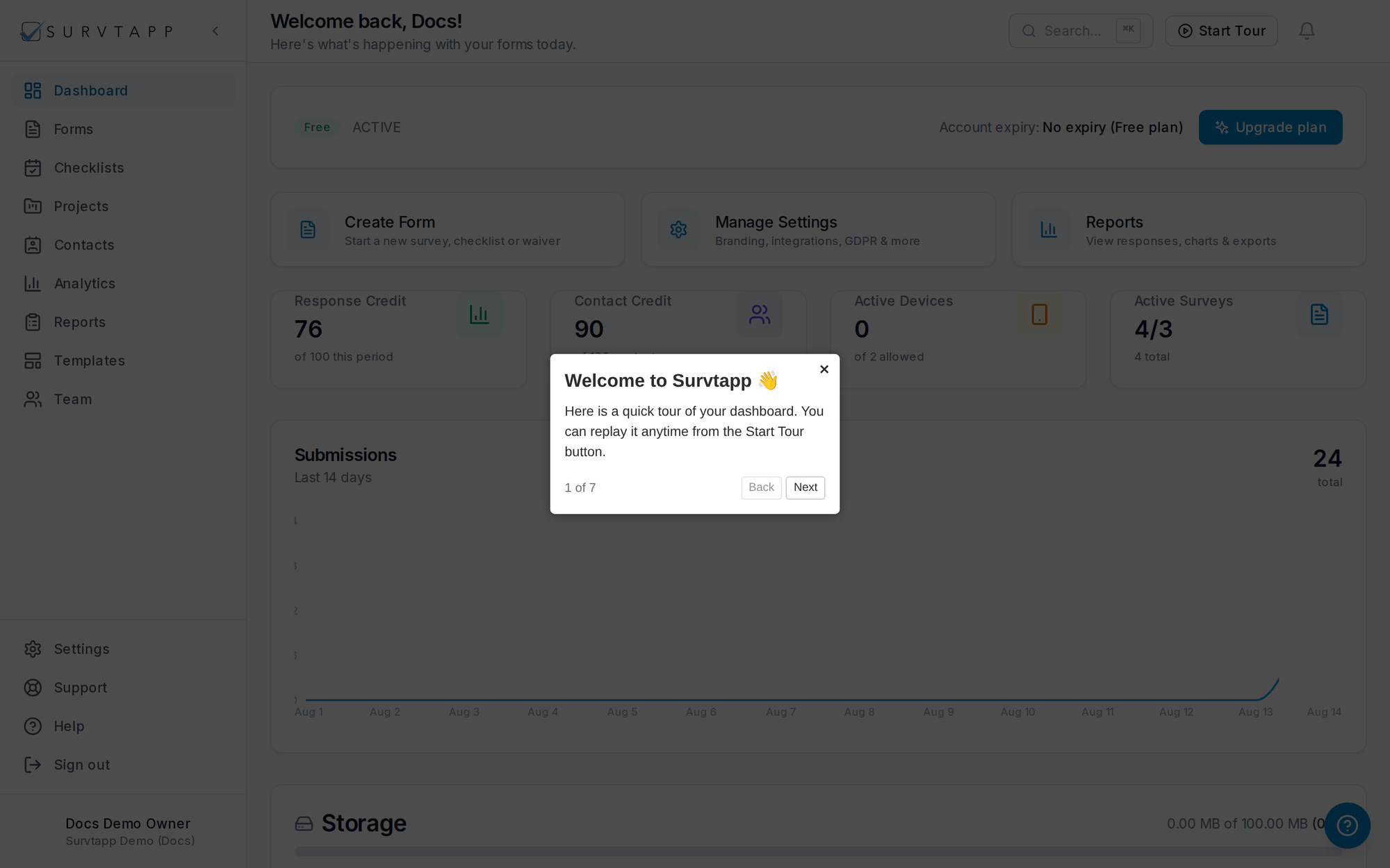 Getting Started with Survtapp — screenshot
