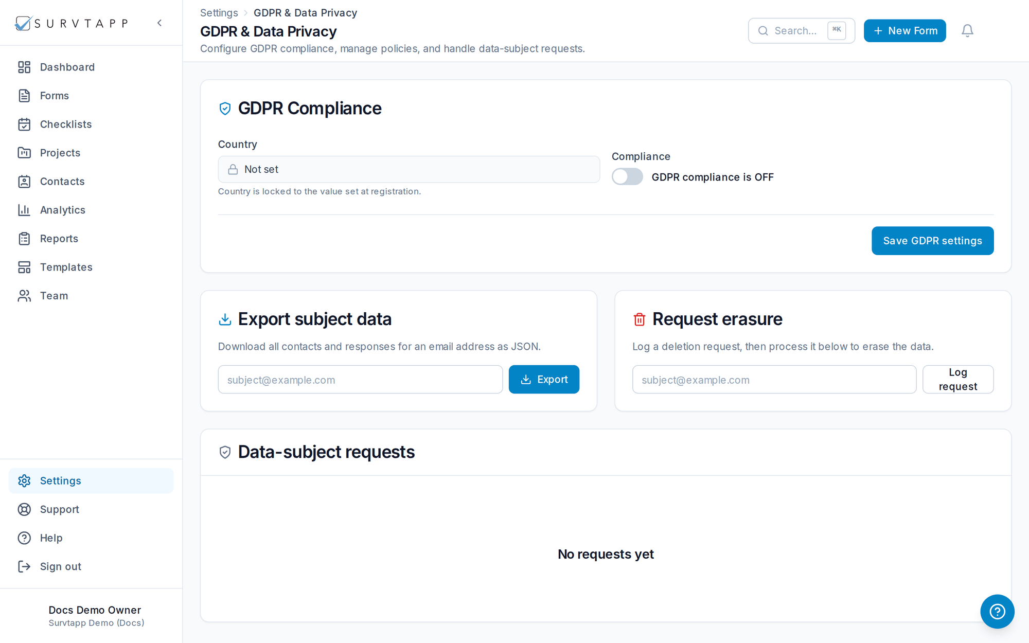 GDPR & Data Privacy — screenshot