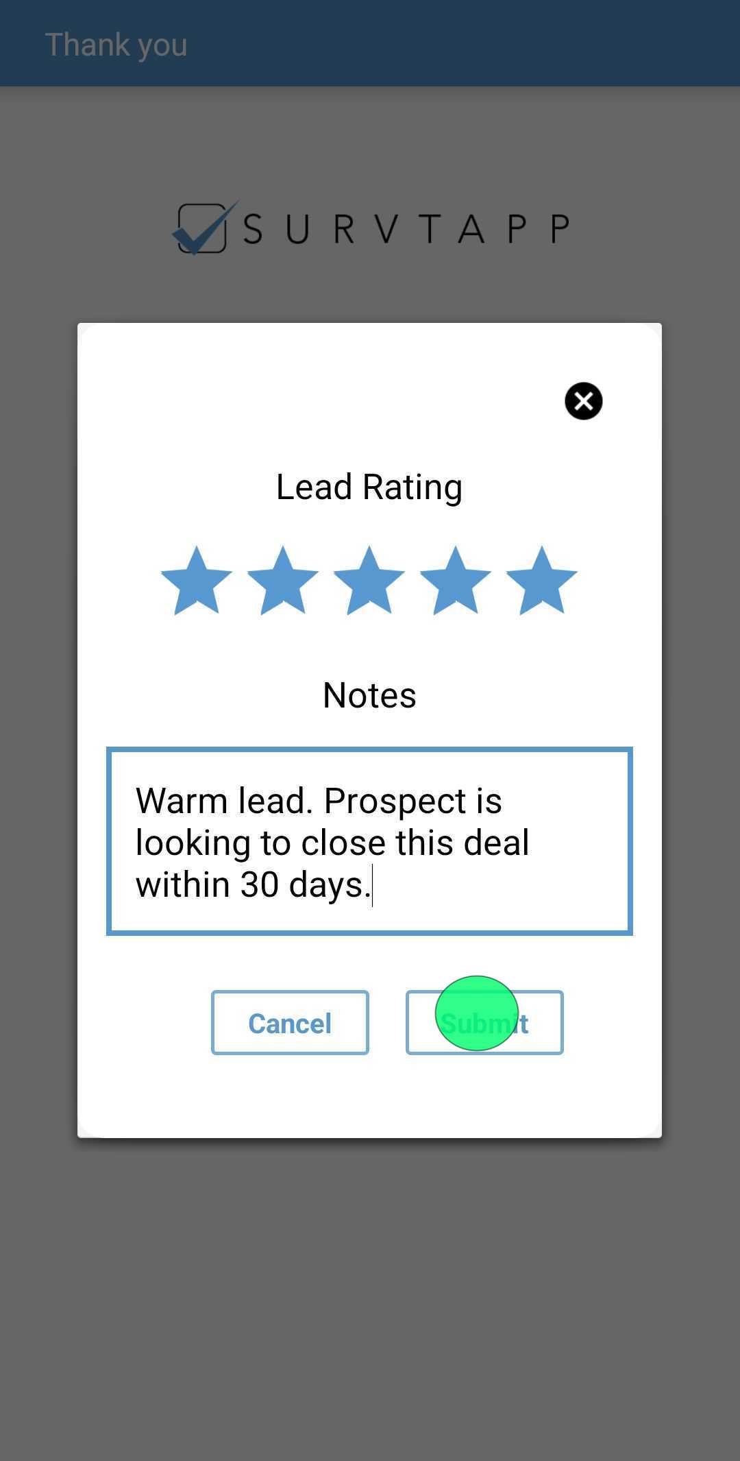 Lead Score Submit